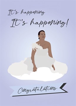 Send your friends and family congratulations with this funny Bridesmaids themed Engagement card based on the infamous shitting in the street scene!
