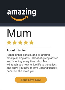 Send your amazing prime grade A mum this fun Mother's Day card.