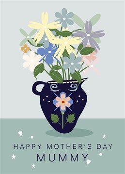 Send your Mummy this cute flowers Mother's Day card.