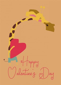 Send your loved one this cute Giraffe Valentine's Day card.