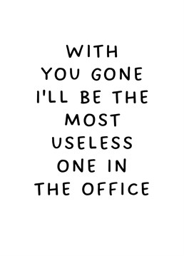 This year send your colleague this hilariously cheeky leaving card. By Rooster Cards.
