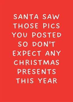 This year send your loved one this hilariously cheeky Christmas Card. Guaranteed to put a smile on their face. By Rooster Cards.