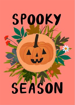 Celebrate this spooky season with this cute pumpkin card!