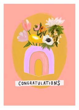 Say congrats to your loved one with this pretty card!