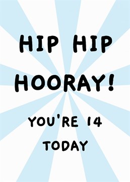 Time to celebrate them turning 14 with this Birthday card.