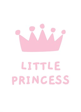 It's a girl, this little princess card with crown design is perfect to celebrate the good news!