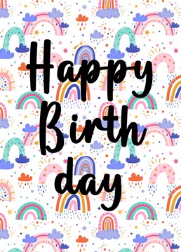It's their birthday, help them celebrate their special day with this colourful rainbow card.