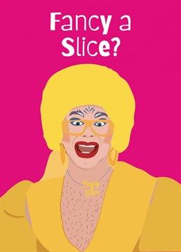 Make them feel like a queen on their Birthday with this fabulous Ginny Lemon, Drag Race UK inspired card.