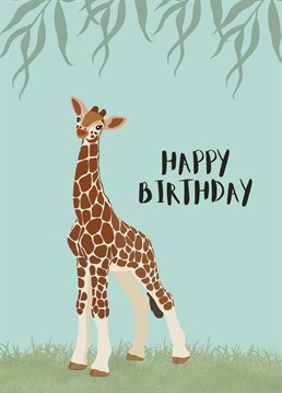Go totally wild and send your loved one this cute illustrated giraffe card.