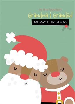Wish the loveliest of grandparents a wonderful christmas with this cute christmas card by ruth roschatt designs.