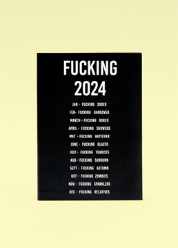 Set your year off to a good start with this 2024 Scribbler Fucking Dates themed diary