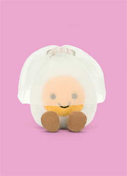 <p>Amuseables Boiled Egg is a Bridal beauty in super-soft cream and yellow fur brought to you by Jellycat. With a delicate veil secured with a pearl satin tiara, this egg is ready to kick up those cord boots and skip down the aisle!</p>