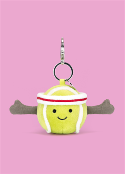 <p>Get match ready with this Jellycat Amuseables Sports Tennis Ball Bag Charm. A soft tennis ball of zingy yellow fur with cream piping, and a metallic clasp to secure this smiling ball on your bag.</p>