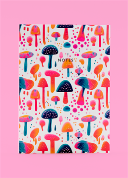 <p>Jazz up your notebook game with this snazzy psychedlic mushroom themed notebook. Groovy!</p>