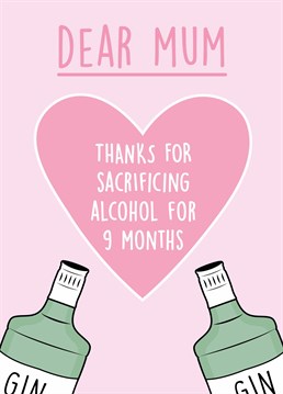 That's a hell of a lot of time without alcohol, so show her how grateful you are with this hilarious Rumble Mother's Day cards design.