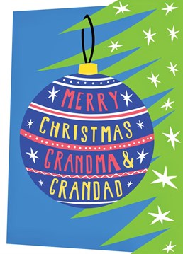 Send them some retro Christmas love with this cute design. Your grandma and grandad deserve this card!