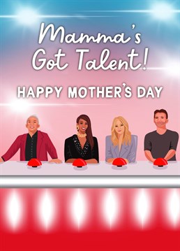 If your mamma loves a bit of Simon and Co on BGT, this is the card for her! Celebrate love and the best show on television with this colourful design.