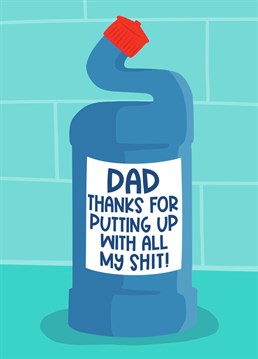 Send your dad a huge thank you this Father's Day. If he deserves a medal for putting up with all your shit, this is the card for him!