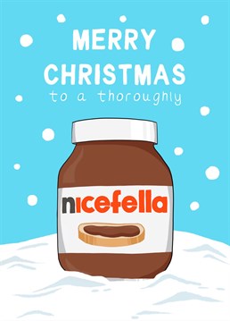 Send some cute Christmas wishes with the nice guys in your life with this cute design. If he loves a bit of Nutella, this is the card for him!