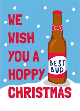 Send some Christmas wishes to you beer drinking best friends with this colourful design. If they love a cheeky pint, this is the Christmas card for them!