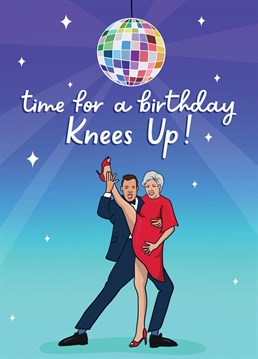 Celebrate their birthday and the fabulous flexibility of Angela Ripon with this funny birthday card. Perfect for fans of Strictly.