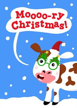 This cheeky Christmas card is perfect for the funny cow in your life! Send this to the funny cow in your life!