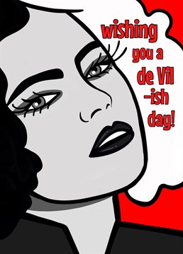 What's black, white and red all over? Ask Ms. de Vil! If they love cinema, they'll love this movie inspired design by Running With Scissors
