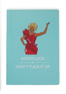 No pressure! Send the one and only RuPaul to motivate a Drag Race fan to snatch the crown and become a winner baby! This A5 softback notebook is perfect bound and contains high quality lined paper.