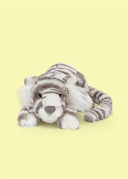 <ul>
    <li>There&rsquo;s snow way you can resist her!&nbsp;</li>
    <li>Sacha Snow Tiger may just be the softest Jellycat yet... Don&rsquo;t believe us? Go on, give her a stroke and you&rsquo;ll see that this is one big cat who we highly recommend you pet!&nbsp;</li>
    <li>With grey and creamy stripes, fluffy ears and a long, swishy tail, this super sweet tiger plushie is perfect for warm hugs and bedtime snuggles.&nbsp;</li>
    <li>Not recommended for children under 12 months due to fibre shedding.&nbsp;</li>
    <li>Dimensions: 8cm high, 29cm wide</li>
</ul>