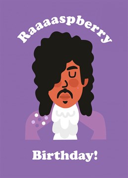 Now you have seen this Prince's classic song Raspberry Beret will forever be ruined! Silly and funny Birthday card Designed by Studio Boketto
