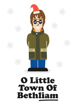 I said maybeee this could be the best Christmas card out there! Funny Liam Gallagher Christmas card perfect for the music buff in your life. Designed by Studio Boketto.