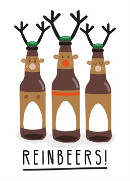 Puntastic Reindeer Christmas Card. Designed by Studio Boketto.