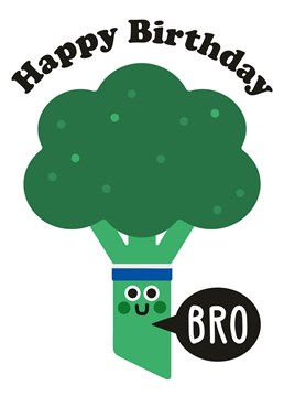 Make your bro's birthday extra special with this funny Broccoli card! By Studio Boketto.