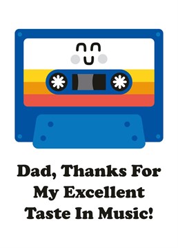 Awesome Father's Day Card for the music obsessed Dad. By Studio Boketto.