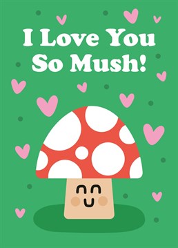Get mushy with our mushroom themed Valentines card. By Studio Boketto.