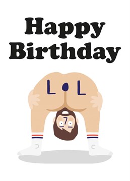 Everyones favourite bendy over bum birthday card! Get your best mate laughing out loud! Designed by Studio Boketto.