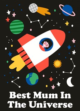 Cute Mothersday Mother's Day card for the best mum not only in the world! But the Flippin' universe aswell! Designed by Studio Boketto