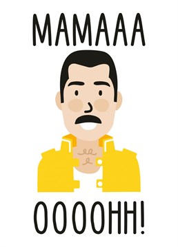 The Mother's Day card that keeps on giving! Everybody will be singing it for days! Freddie Mercury inspired Mother's Day Mother's Day card. Designed by Studio Boketto