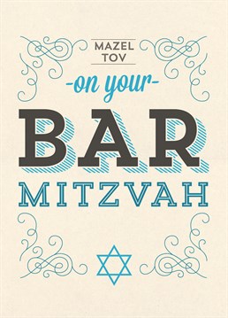 Send this Scribbler card to someone celebrating their Bar Mitzvah.