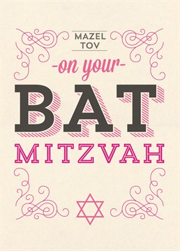 Send this Scribbler card to someone celebrating their Bat Mitzvah.