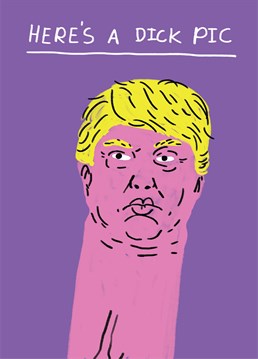 This is one dick pic no one wants to see. Trump your friend with this Scribbler Birthday card.