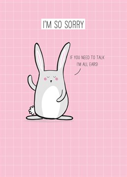 Sometimes the best remedy for tough times is a chat and a hug, so let them know you're all ears if they need to talk with this lovely Scribbler card.