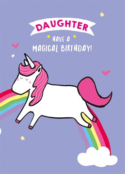 Wish your daughter a magical birthday with this amazing card by Scribbler.