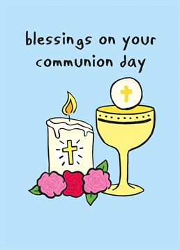 Send your best wishes with this adorable communion card by Scribbler.