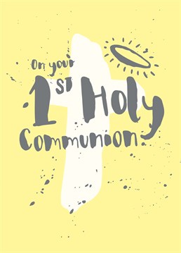 This card by Scribbler is perfect for anyone attending their very first holy communion.