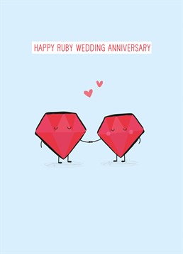40 whole years together, that's amazing! Say congratulations with this lovely Scribbler Anniversary card, maybe you should ask what their secret is!
