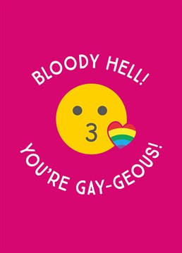 Let them know how gay-geous they are with this bloody lovely Scribbler Anniversary card.