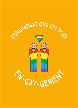 The gays are getting married! Send this brilliant Scribbler Engagement card and share in their celebrations.