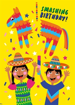Wish someone a smashing birthday with this awesome pinata card by Scribbler.