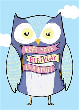 Wish someone a very special birthday with this lovely owl card by Scribbler.